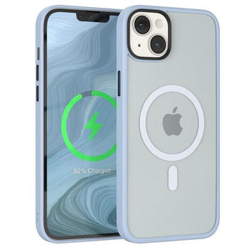 Eazy Case Outdoor Case MagSafe Matt für Apple iPhone 14 Plus 6,7 Zoll, Backcover magnetisch Schutzhülle mit Kameraschutz mit MagSafe Hellblau