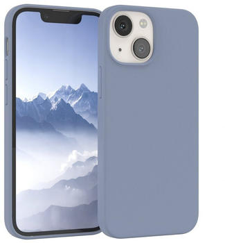 Eazy Case Premium Silikon Case für Apple iPhone 13 Mini 5,4 Zoll, Hülle mit Kameraschutz Bumper Case stoßfest Handy Softcase Eis Blau
