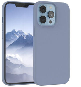 Eazy Case Premium Silikon Case für Apple iPhone 13 Pro 6,1 Zoll, Hülle mit Kameraschutz Bumper Case stoßfest Handy Softcase Eis Blau