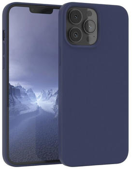 Eazy Case Premium Silikon Case für Apple iPhone 13 Pro Max 6,7 Zoll, Handy Softcase Hülle Silikon mit Displayschutz Case Blau / Nachtblau