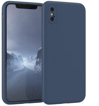 Eazy Case TPU Hülle für Apple iPhone X / XS 5,8 Zoll, Schutzhülle mit Kameraschutz telefonhülle elastisch Bumper Dunkelblau