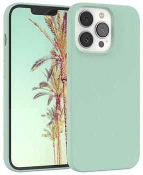 Eazy Case Premium Silikon Case für Apple iPhone 13 Pro 6,1 Zoll, Cover Hülle mit Kameraschutz Bumper Case Slimcover kratzfest Mint Grün