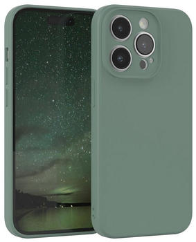 Eazy Case TPU Hülle für Apple iPhone 14 Pro 6,1 Zoll, Schutzhülle mit Kameraschutz stoßfest telefonhülle Matt Dunkelgrün