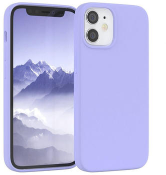 Eazy Case Premium Silikon Case für Apple iPhone 12 Mini 5,4 Zoll, Handytasche aus Silikon Slimcover stoßfest Violett / Lila Lavendel