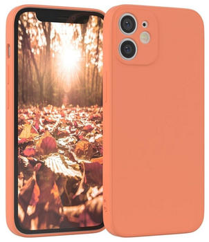 Eazy Case TPU Hülle für Apple iPhone 12 Mini 5,4 Zoll, Schutzhülle mit Kameraschutz telefonhülle elastisch bumper tpu Orange