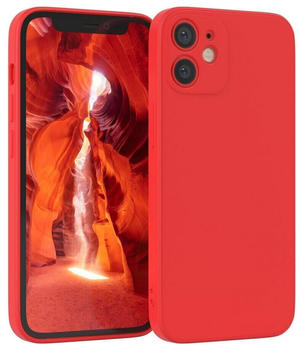 Eazy Case TPU Hülle für Apple iPhone 12 Mini 5,4 Zoll, Silikon Schutzhülle mit Kameraschutz stoßfest handycover elastisch Rot