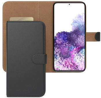 Eazy Case Bookstyle Farbig für Samsung Galaxy S20 Plus, Schutzhülle mit Standfunktion Kartenfach Handytasche aufklappbar Etui, Schwarz