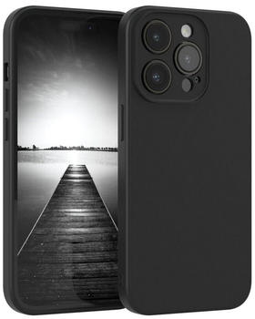 Eazy Case TPU Hülle für Apple iPhone 14 Pro 6,1 Zoll, Silikon Schutzhülle mit Kameraschutz kratzfest Back Cover Etui Schwarz