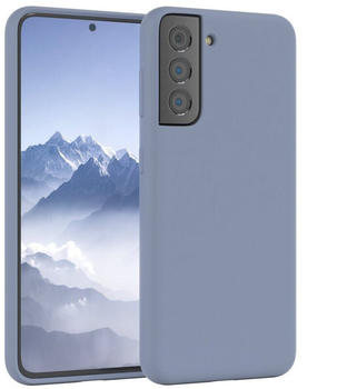 Eazy Case Premium Silikon Case für Samsung Galaxy S21 6,2 Zoll, Hülle mit Kameraschutz Bumper Case stoßfest Handy Softcase Eis Blau