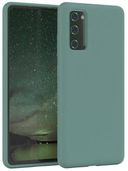 Eazy Case Premium Silikon Case für Galaxy S20 FE / S20 FE 5G 6,5 Zoll, Silikonhülle Slimcover mit Displayschutz Hülle Cover Grün / Nachtgrün