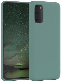 Eazy Case Premium Silikon Case für Samsung Galaxy S20 6,2 Zoll, Silikonhülle Slimcover mit Displayschutz Hülle Cover Grün / Nachtgrün