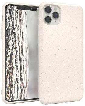 Eazy Case Bio Case für Apple iPhone 11 Pro Max 6,5 Zoll, Schutzhülle biologisch abbaubar Handyschale passgenau tpu Alt Weiß