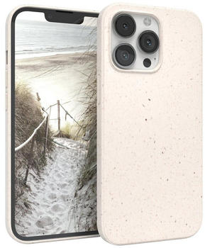 Eazy Case Bio Case für Apple iPhone 13 Pro 6,1 Zoll, Schutzhülle biologisch abbaubar Handyschale passgenau tpu Alt Weiß