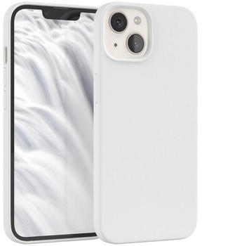 Eazy Case Premium Silikon Case für Apple iPhone 13 6,1 Zoll, Silikon Schutzhülle mit Kameraschutz kratzfest Handy Softcase Weiß