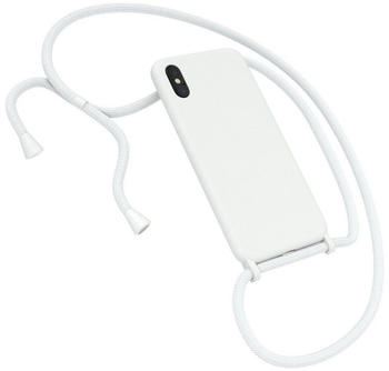 Eazy Case Silikon Kette für Apple iPhone X / XS 5,8 Zoll, Schutzhülle Ketten Hülle Case Handyhülle Silikon Hülle Handyband Weiß