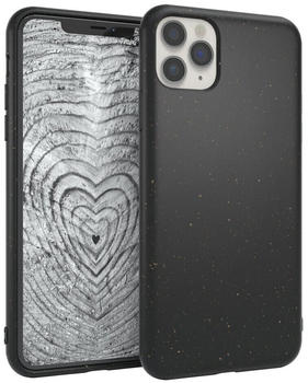Eazy Case Bio Case für Apple iPhone 11 Pro Max 6,5 Zoll, Nachhaltige Bio Hülle mit Kameraschutz Back Cover elastisch Schwarz
