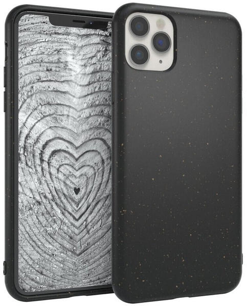Eazy Case Bio Case für Apple iPhone 11 Pro Max 6,5 Zoll, Nachhaltige Bio Hülle mit Kameraschutz Back Cover elastisch Schwarz