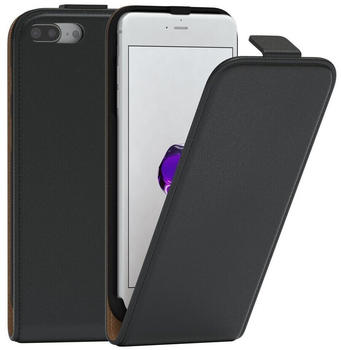 Eazy Case Flipcase für Apple iPhone 8 Plus / iPhone 7+ 5,5 Zoll, Tasche Klapphülle Handytasche zum Aufklappen Etui Kunstleder Schwarz