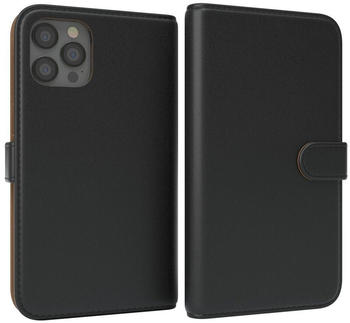 Eazy Case Uni Bookstyle für Apple iPhone 12 Pro Max 6,7 Zoll, Schutzhülle mit Standfunktion Kartenfach Handytasche aufklappbar Etui