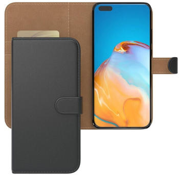 Eazy Case Uni Bookstyle für Huawei P40 Pro 6,58 Zoll, Schutzhülle mit Standfunktion Kartenfach Handytasche aufklappbar Etui