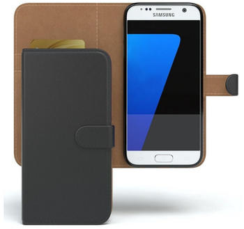 Eazy Case Uni Bookstyle für Samsung Galaxy S7 5,1 Zoll, Schutzhülle mit Standfunktion Kartenfach Handytasche aufklappbar Etui