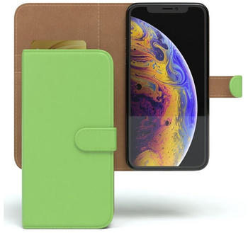 Eazy Case Bookstyle Farbig für Apple iPhone X / iPhone XS, Schutzhülle mit Standfunktion Kartenfach Handytasche aufklappbar Etui, Grün