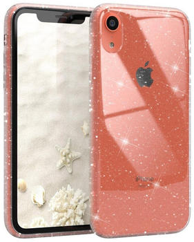 Eazy Case Glitter Case für Apple iPhone XR 6,1 Zoll, Silikon Schutzhülle mit Glitzer stoßfeste TPU Bling Durchsichtig Klar
