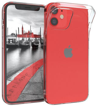 Eazy Case Slimcover Clear für Apple iPhone 12 Mini 5,4 Zoll, durchsichtige Hülle Ultra Dünn Silikon Backcover TPU Telefonhülle Klar
