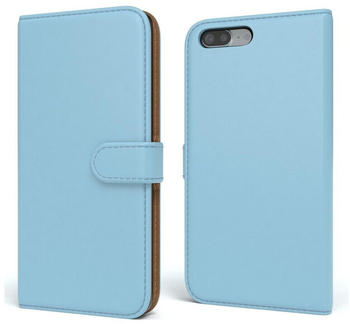 Eazy Case Bookstyle Farbig für iPhone 8 Plus / iPhone 7 Plus, Schutzhülle mit Standfunktion Kartenfach Handytasche aufklappbar Etui, Helbllau