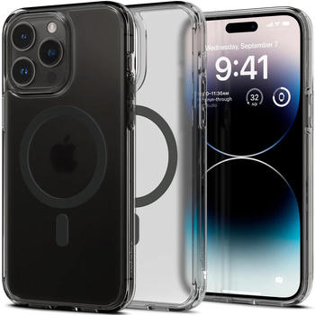 Spigen Schutzhülle Ultra Hybrid Mag mit MagSafe für iPhone 14 Pro, Rauchfarben-Grau