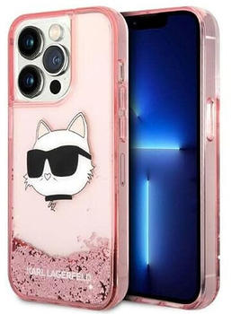 Karl Lagerfeld KLHCP14XLNCHCP iPhone 14 Pro Max 6.7" pink/pink hardcase Glitter Choupette Head (iPhone 14 Pro Max)