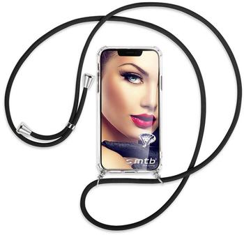 mtb Handykette kompatibel mit Oppo A78 5G - schwarz - Smartphone Hülle zum Umhängen - Anti Shock Full TPU Case