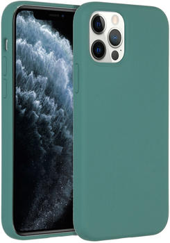 Accezz Apple iPhone 12 Pro,Apple iPhone 12 Hülle - Silikon - Accezz Soft Case/Backcover - Handyhülle Dunkelgrün