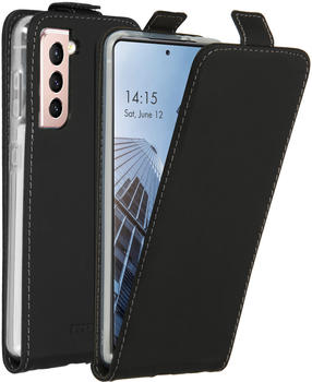 Accezz Samsung Galaxy S21 Hülle - Kunstleder - Accezz Flip Case - Handyhülle Schwarz