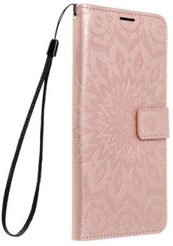 Cofi Elegante Buch-Tasche Hülle Fancy MezzoBook-Style Kartenfächer Schale für Samsung Galaxy A72 5G Mandala Rosa
