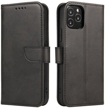 Cofi Magnet Case Buch Schutzhülle aufklappbare Hülle Standfunktion kompatibel mit Nothing Phone 1 Schwarz