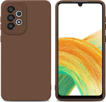 Cadorabo Hülle für Samsung Galaxy A72 4G / 5G im TPU Fluid LM162 Style (Galaxy A72, Galaxy A72 5G), Smartphone Hülle, Braun