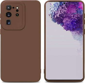 Cadorabo Hülle für Samsung Galaxy S20 ULTRA im TPU Fluid LM162 Style (Galaxy S20 Ultra), Smartphone Hülle, Braun