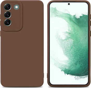 Cadorabo Hülle für Samsung Galaxy S22 PLUS im TPU Fluid LM162 Style (Galaxy S22+), Smartphone Hülle, Braun