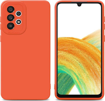 Cadorabo Hülle für Samsung Galaxy A52 (4G / 5G) / A52s im TPU Fluid LM162 Style (Galaxy A52 5G, Galaxy A52, Galaxy A52s), Smartphone Hülle, Orange