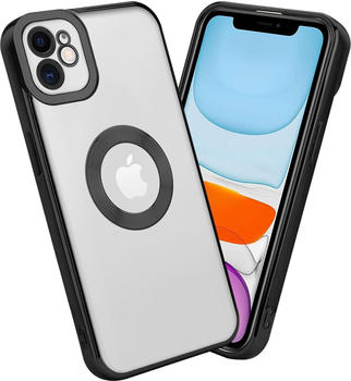 Cadorabo TPU Hülle Chrome mit Kameraschutz für Apple iPhone 12 (iPhone 12), Smartphone Hülle, Transparent