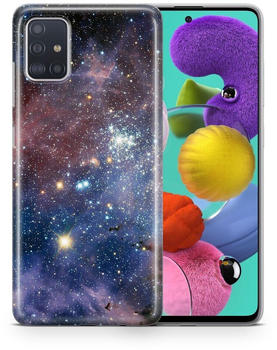 König Design Handyhülle Schutzhülle für Samsung Galaxy A71 Case Cover Tasche Bumper Etuis TPU Samsung Galaxy A71 Universum