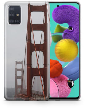 König Design Handyhülle Schutzhülle für Wiko Y60 Case Cover Tasche Bumper Etuis TPU, Modell:Wiko Y60, Motiv auswählen:Golden Gate Bridge