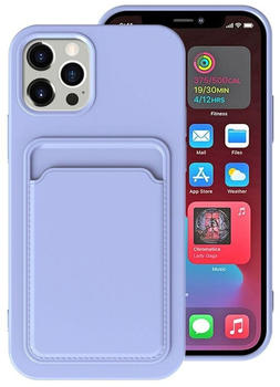 König Design Hülle kompatibel mit Apple iPhone 12 Pro Kunststoff Soft Handyhülle - Handy Case Helles Lila