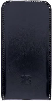 Burkley Flip Case Handyhülle für iPhone 14 Plus - Handytasche aus echtem Rindsleder, 360° Schutz mit Kartenfach - Stilvoll und praktisch