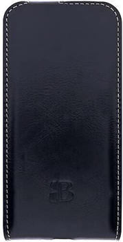Burkley Flip Case Handyhülle für iPhone 14 Pro Max - Handytasche aus echtem Rindsleder, 360° Schutz mit Kartenfach - Stilvoll und praktisch