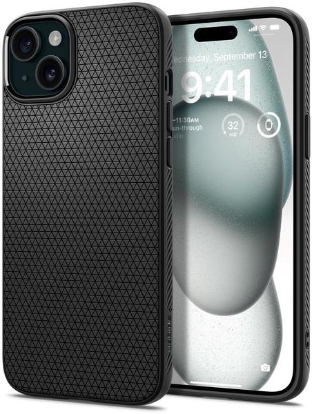 Spigen Liquid Air Matte Black iPhone 15 Plus