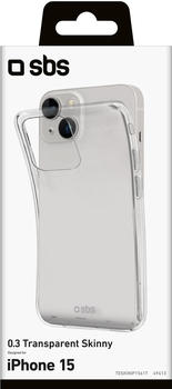 SBS Mobile Skinny Cover iPhone 15 transp., Transparent