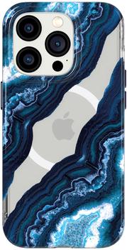Tech 21 T21-9925 iPhone 14 Pro Evo Art kompatibel mit MagSafe - Schutzhülle mit exklusivem Kunstwerk, Kratzfestigkeit & 3,6 m Multi-Drop Schutz, blau/weiß, T21-9925