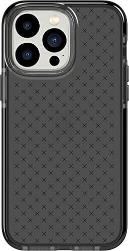 Tech 21 T21-9854 iPhone 14 Pro Max Evo Check - Stoßdämpfende & schlanke Schutzhülle mit 15 Fuß FlexShock Multi-Drop Schutz & Extra Tasten, Smokey Black